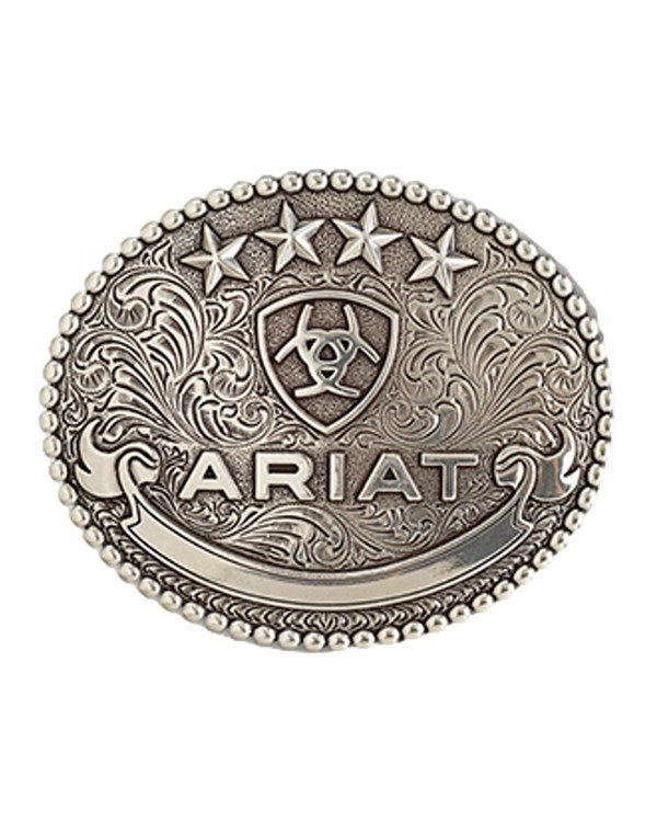 Ariat Oval Bead Edged Belt Buckle