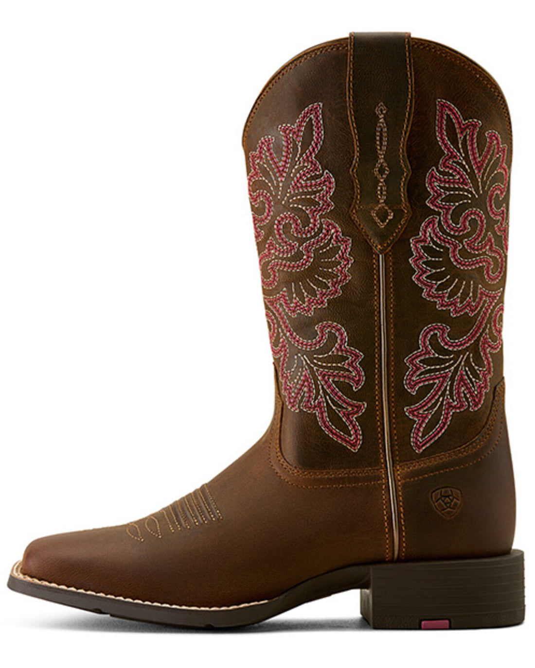 Ariat Womens Round Up Wide Square Toe Sassy Brown