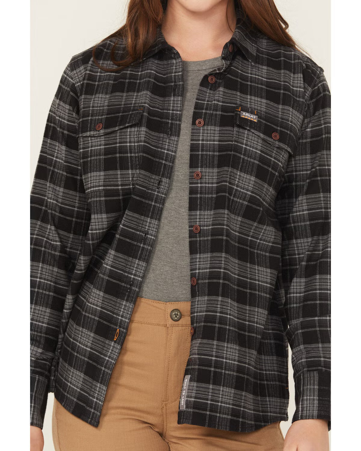 Ariat Womens Rebar Flannel Durastretch Long Sleeve Workshirt