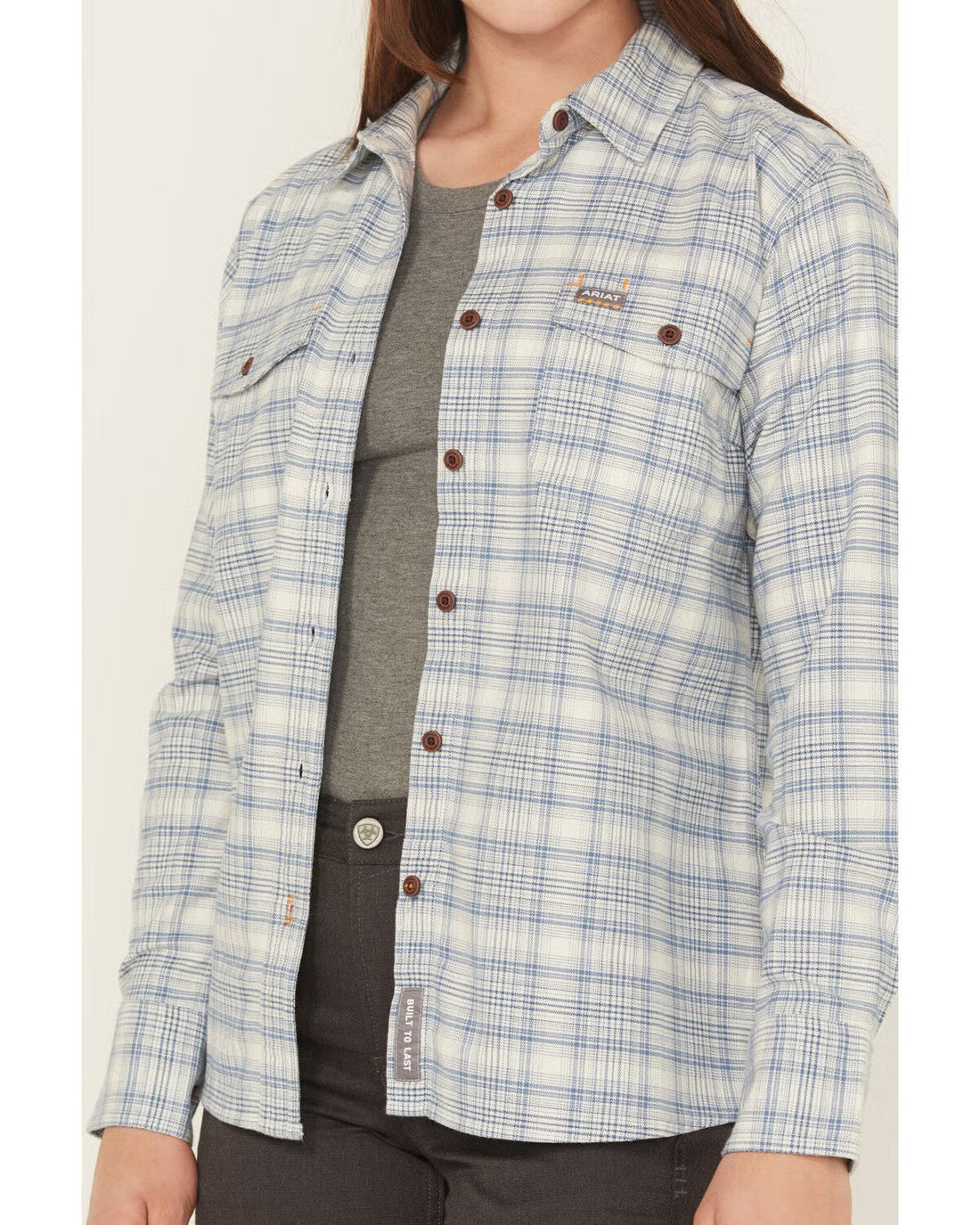 Ariat Womens Rebar Flannel Durastretch Long Sleeve Workshirt