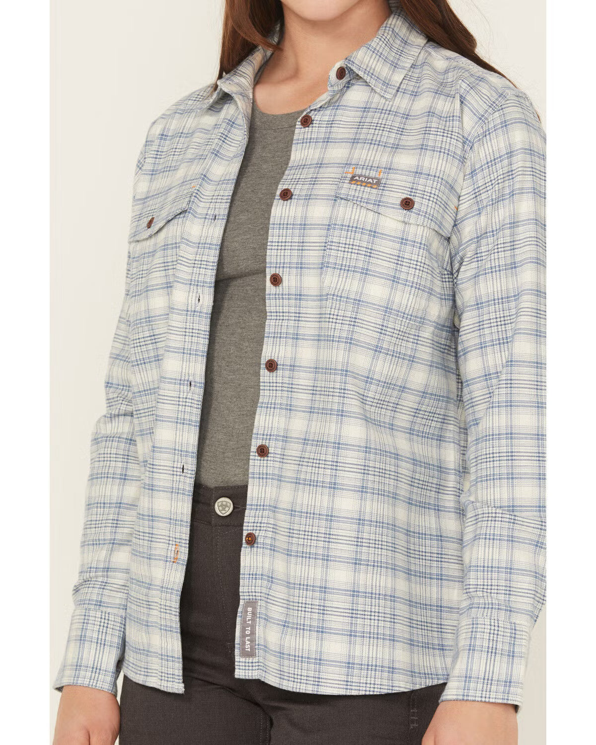 Ariat Womens Rebar Flannel Durastretch Long Sleeve Workshirt