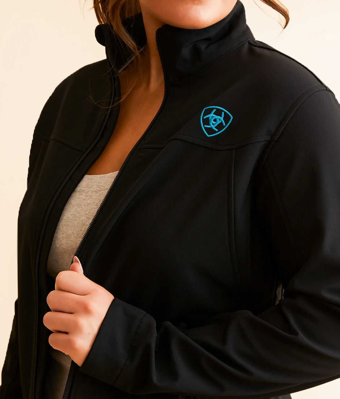 Ariat Women New Team Softshell Jacket Black and Serrano