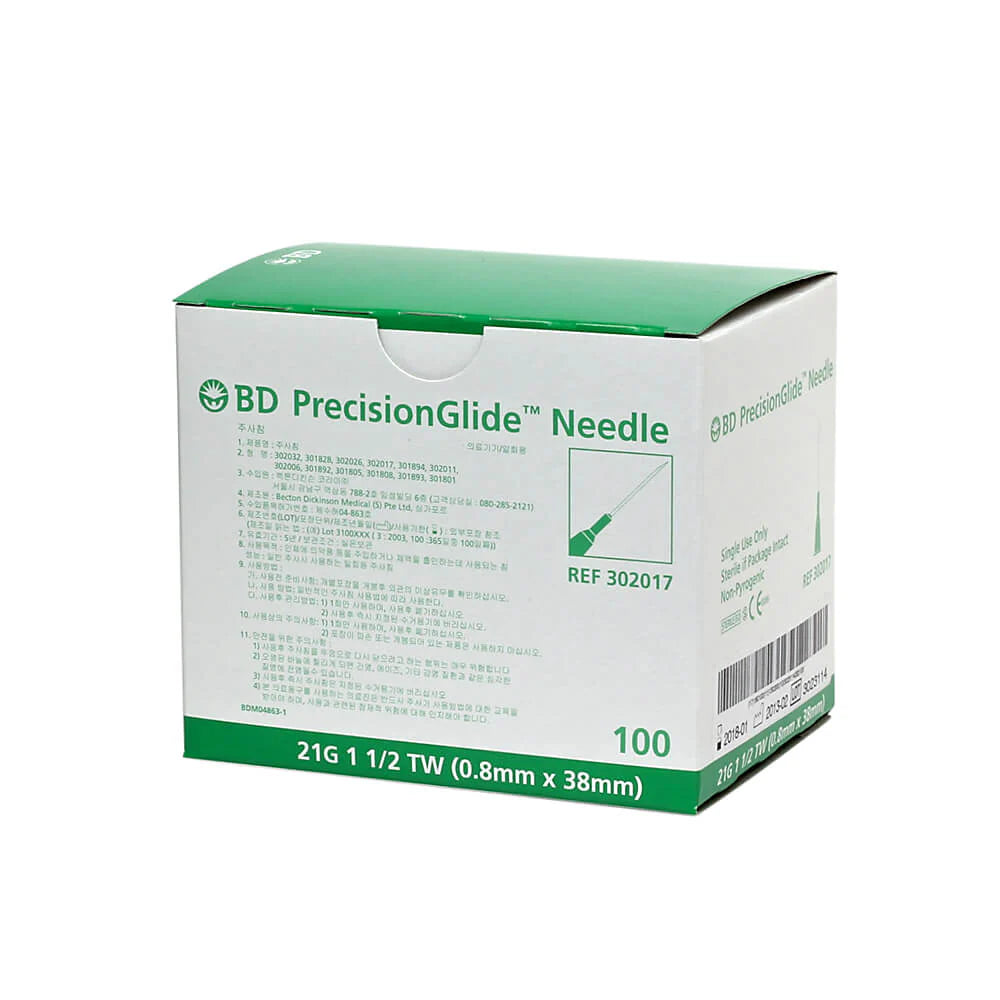 Hypodermic Needle 21G x 1.5 Inch (Each)