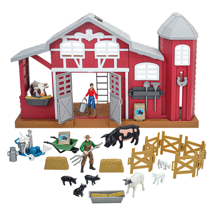 Big Country Toys 38 Piece Dairy Barn Play Set