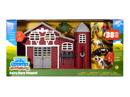 Big Country Toys 38 Piece Dairy Barn Play Set