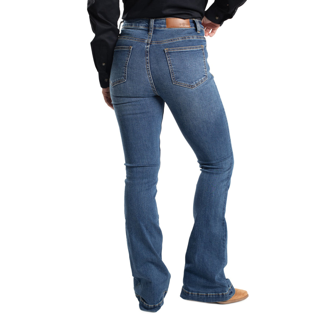 Tin haul Womens Denim 595 Libby Flare Plain Blue