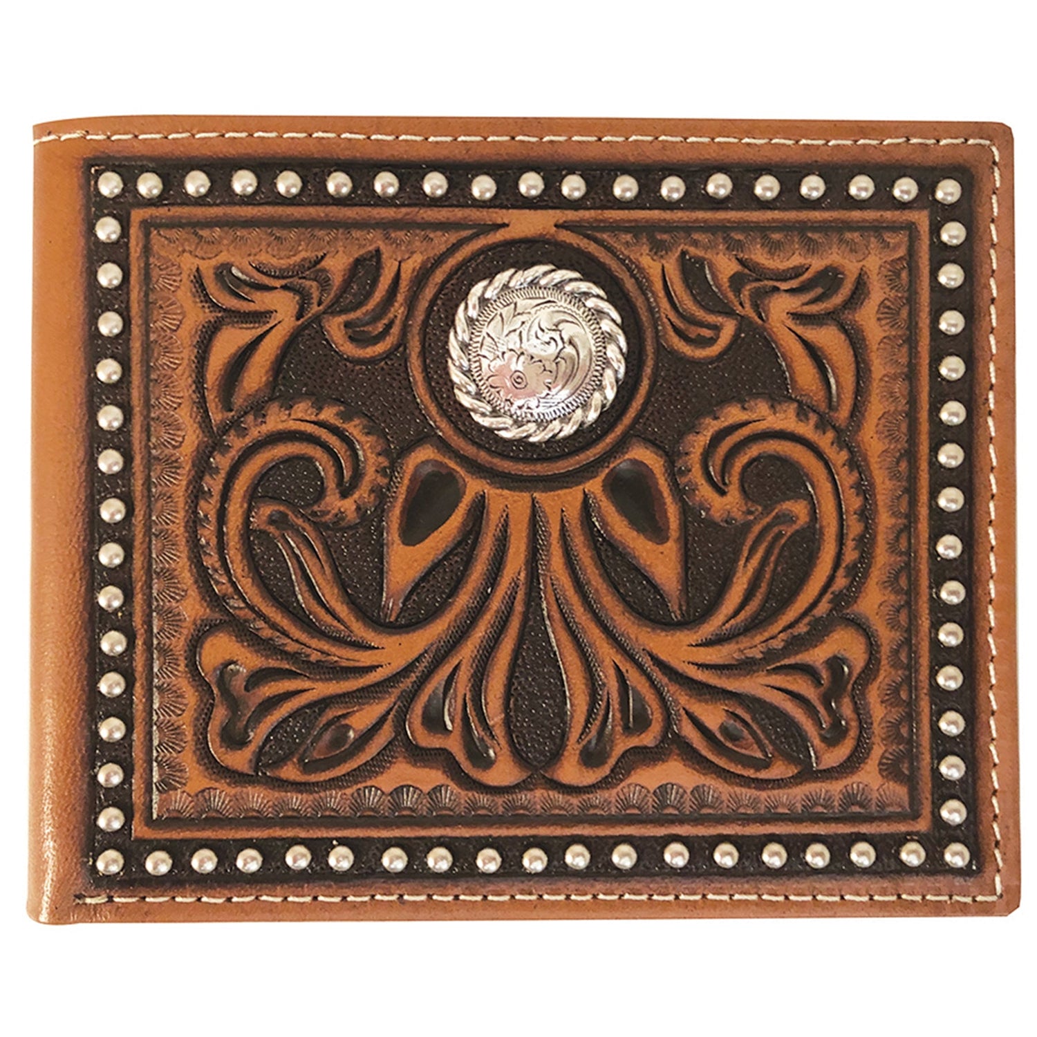 Roper Bi-Fold Tooled Leather