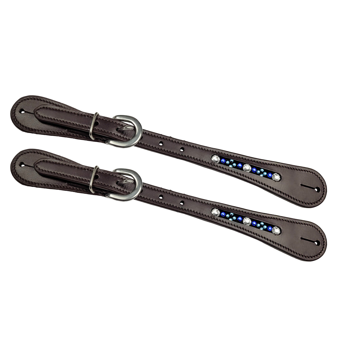 Oregon Bling Western Spur Straps - Blue