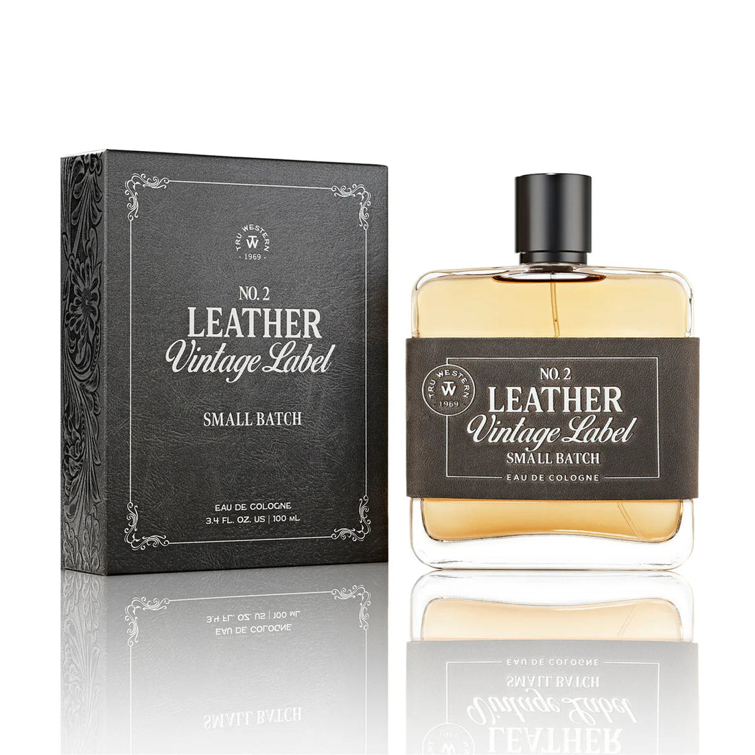 Tru Western Mens Cologne Leather Vintage Label 