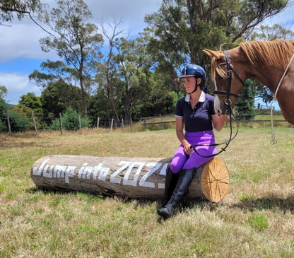 Equestrian Collective Honeycomb Technical Tights - Jewel