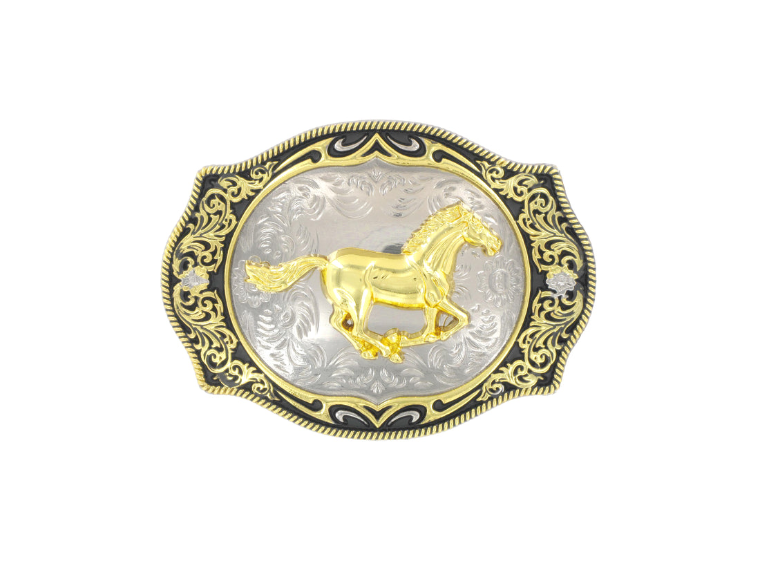 Horse Black Filgree buckle