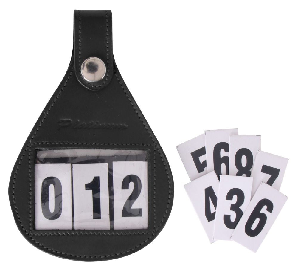 Platinum Bridle Leather Number Holder