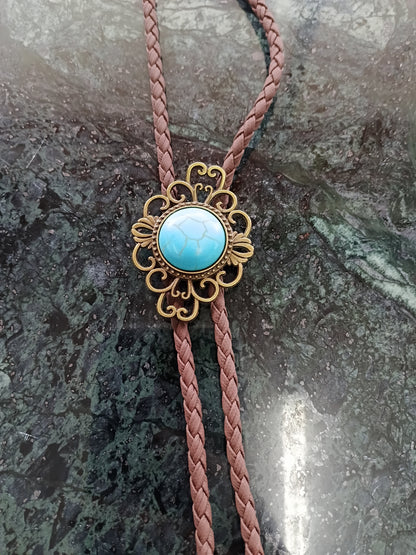 Cowgal Brown Cord Bolo Tie