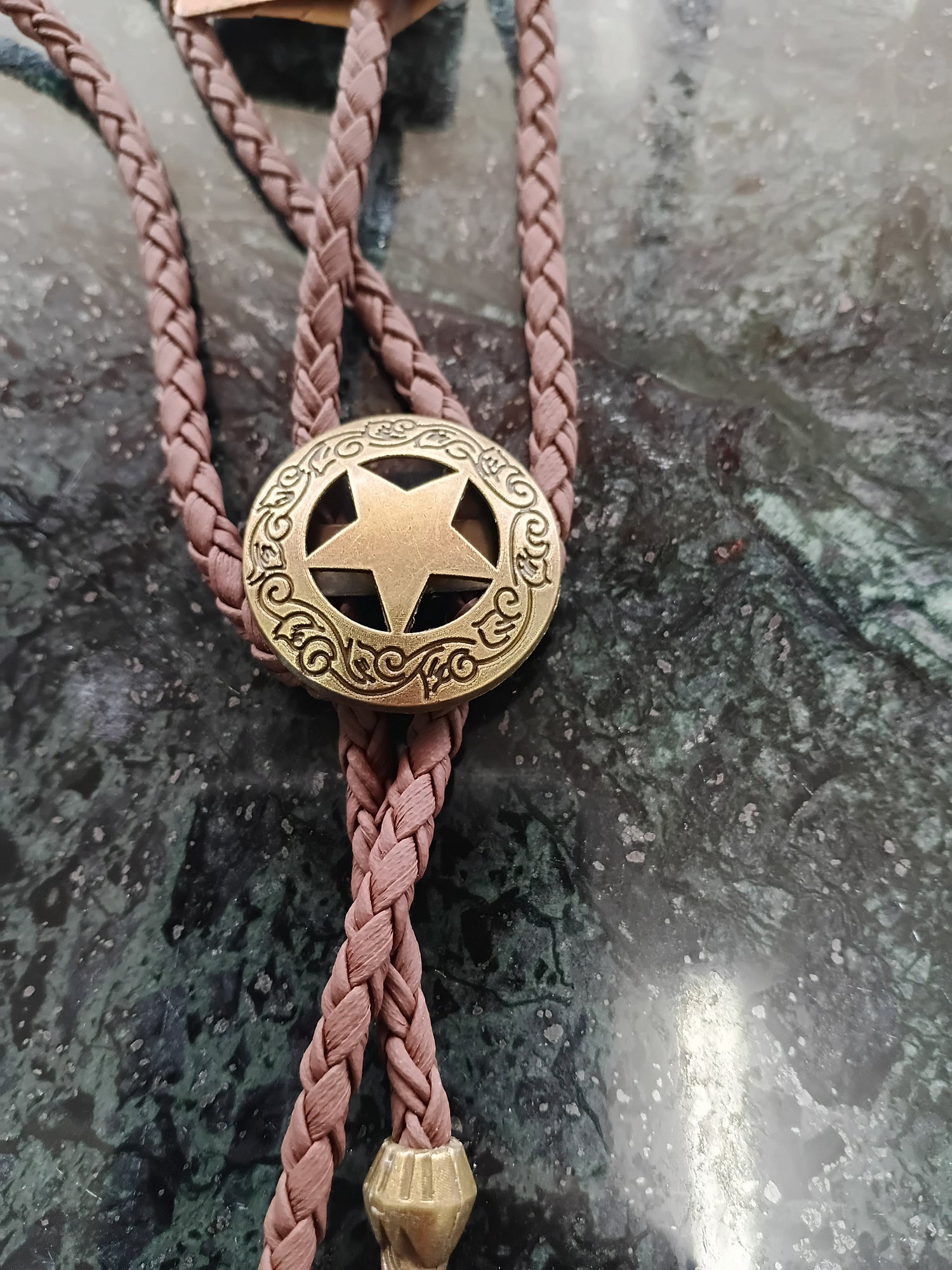 Cowgal Brown Cord Bolo Tie