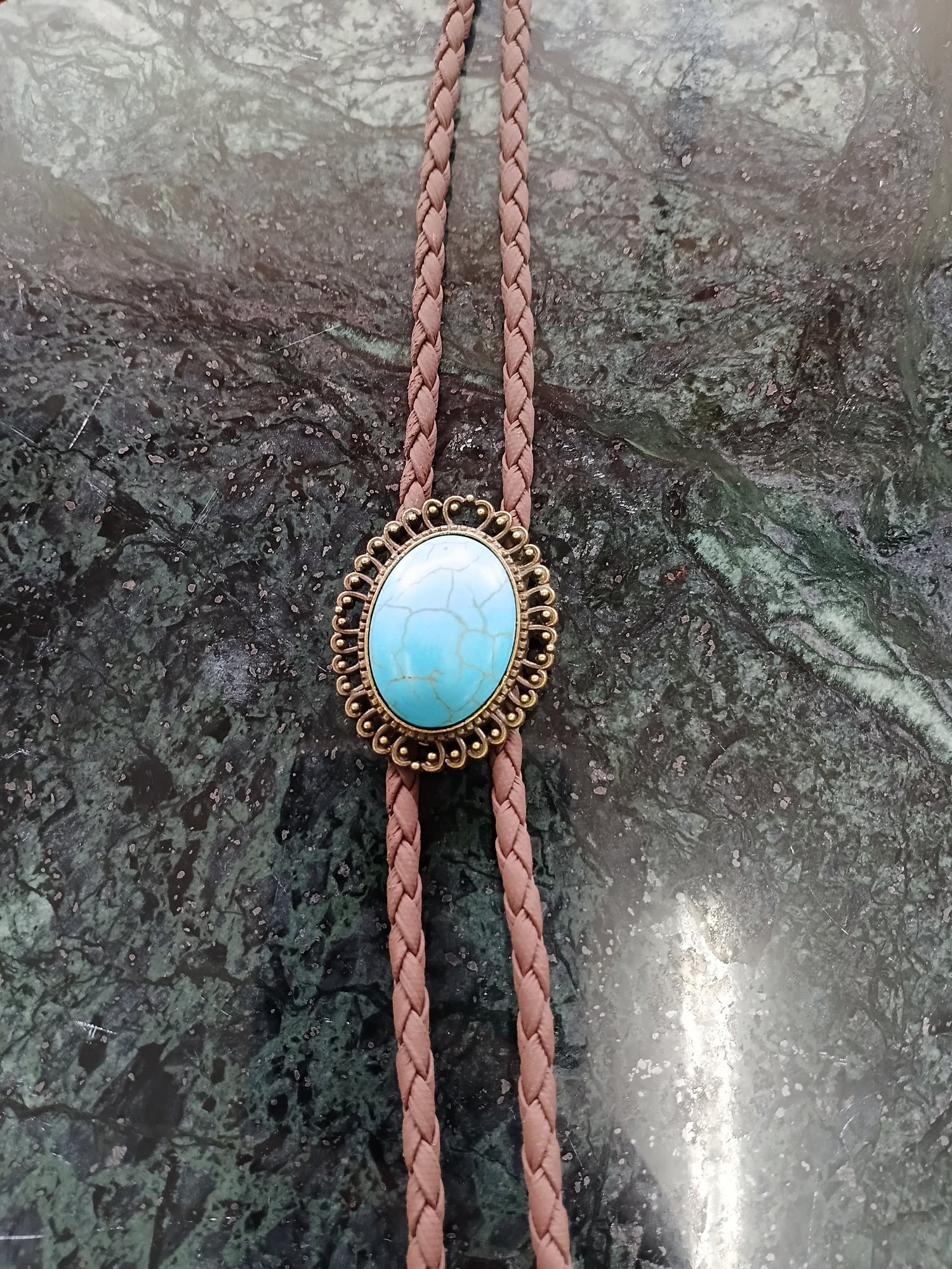 Cowgal Brown Cord Bolo Tie