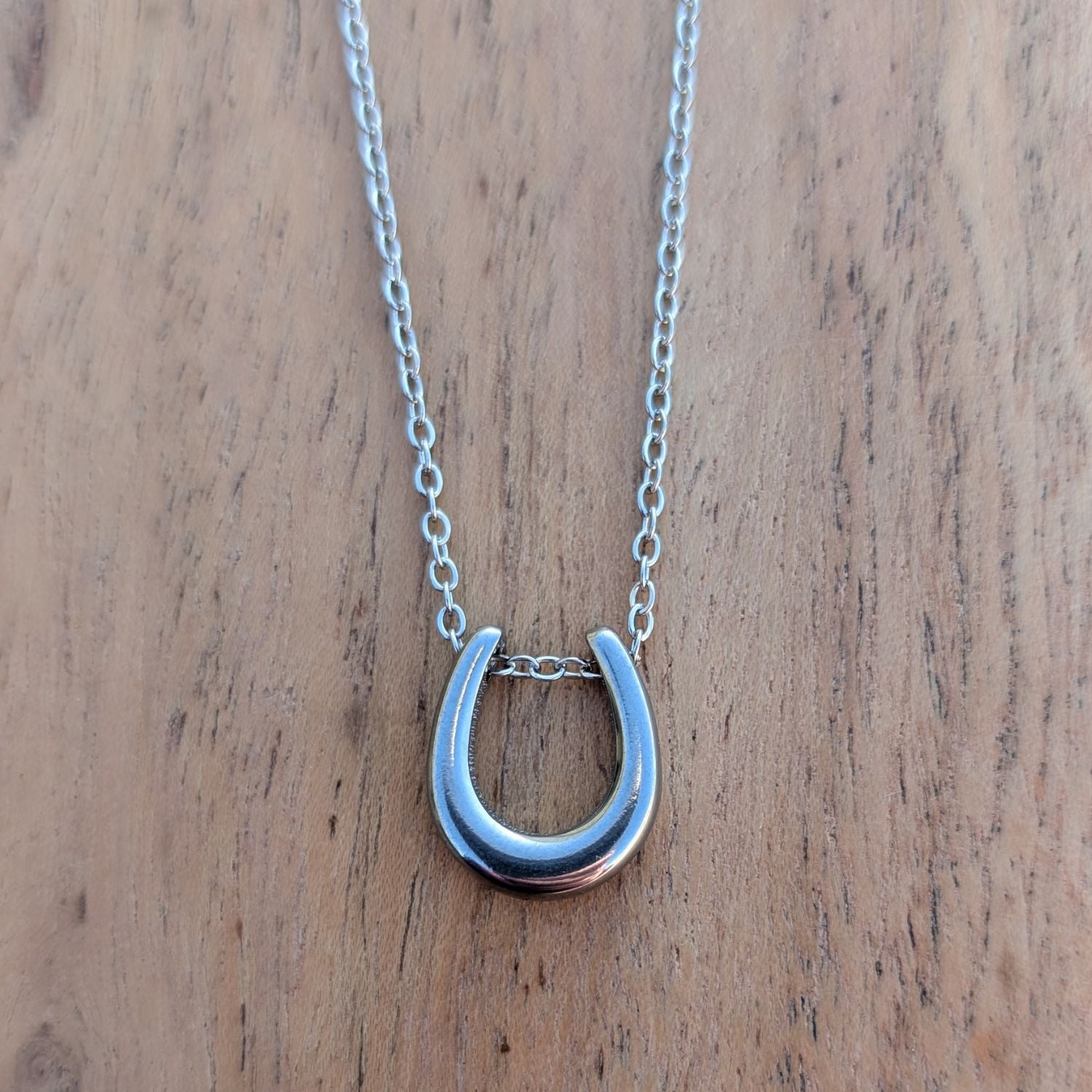 Cowgal Gifts Simple Horse Shoe Pendant Necklace
