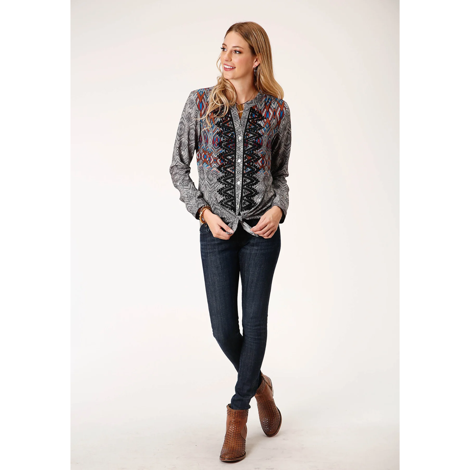 Just Country Womens Roper Print Blouse