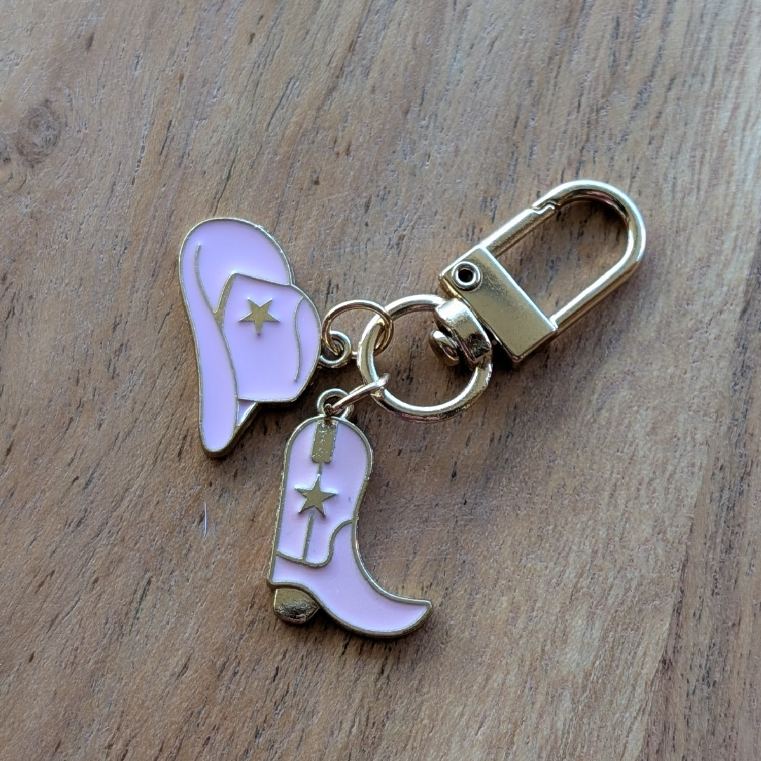 Cowgal Gifts Gowboy Hat &amp; Boots Keychain