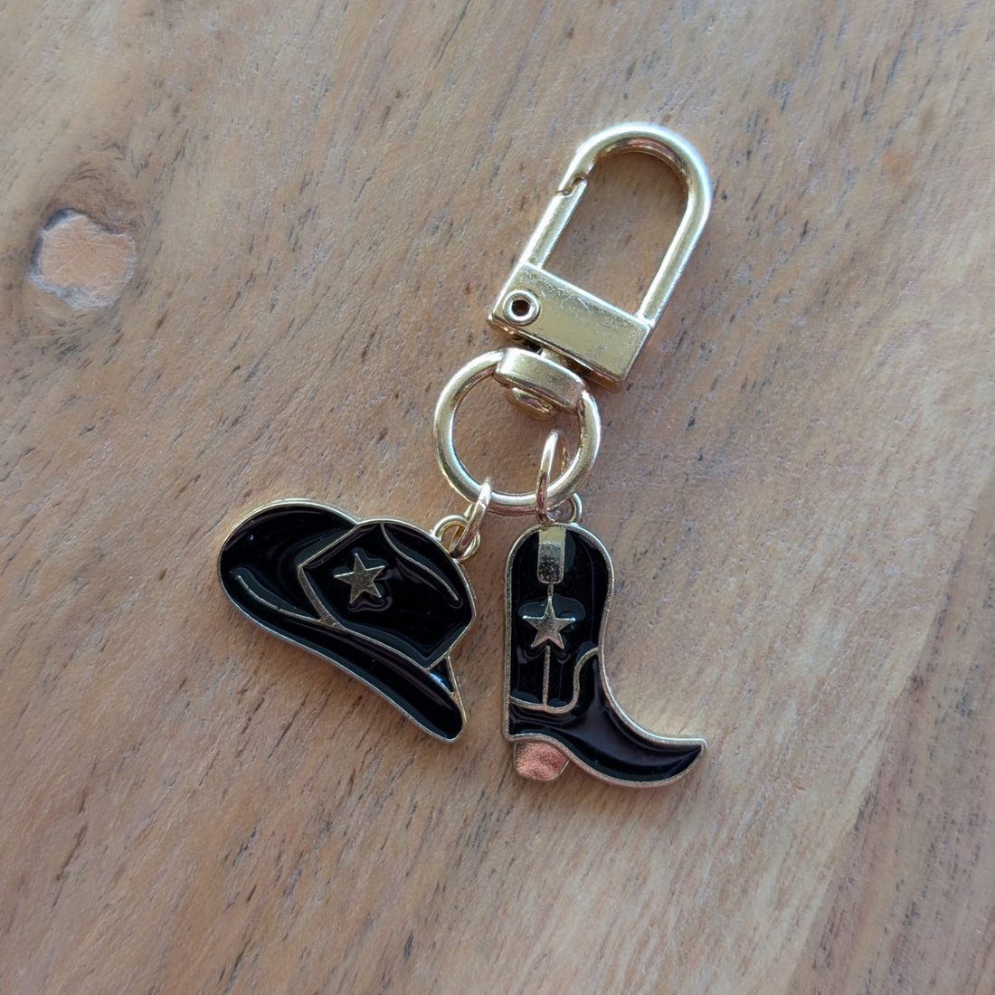 Cowgal Gifts Gowboy Hat &amp; Boots Keychain