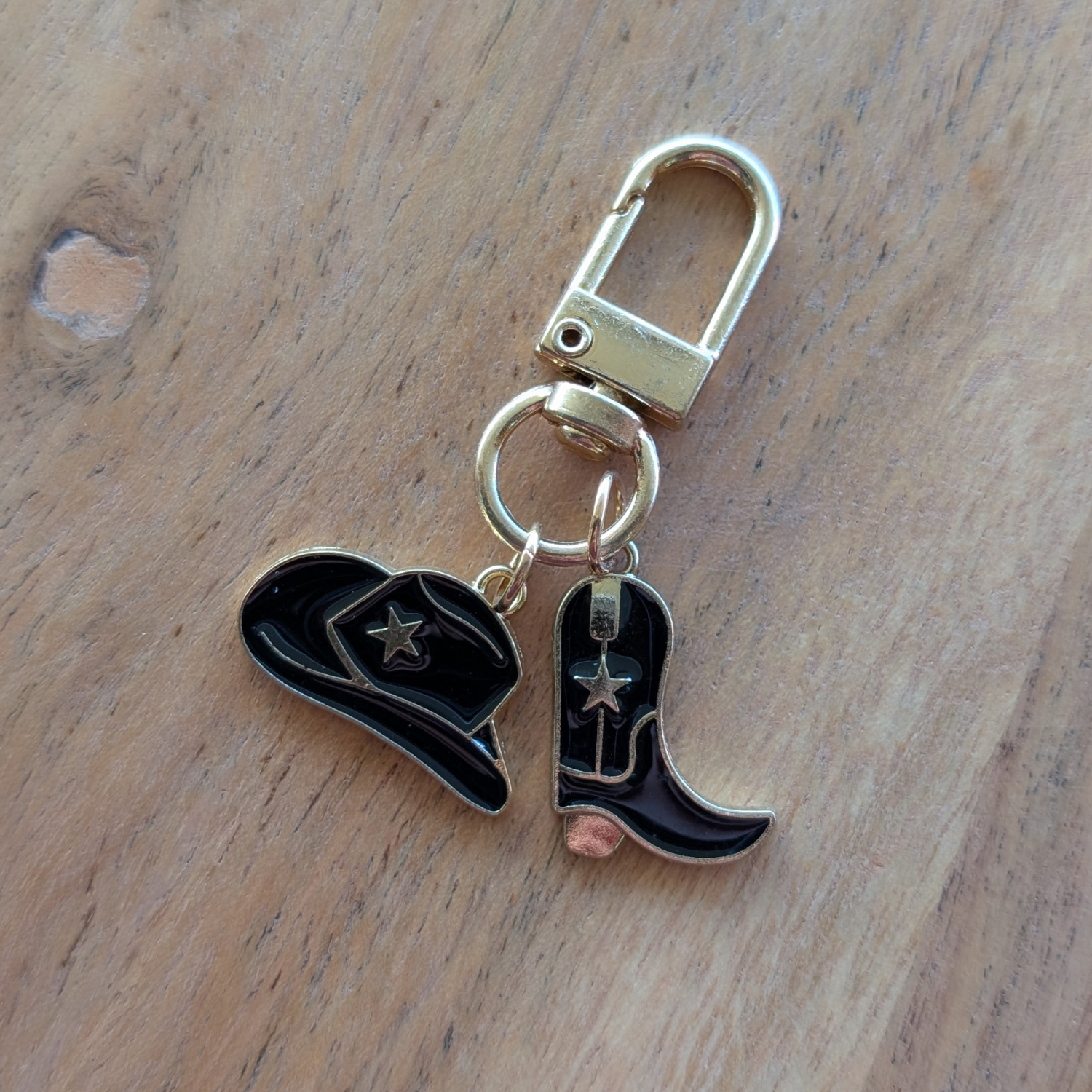 Cowgal Gifts Gowboy Hat &amp; Boots Keychain
