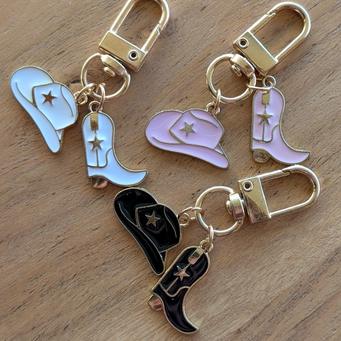 Cowgal Gifts Gowboy Hat &amp; Boots Keychain