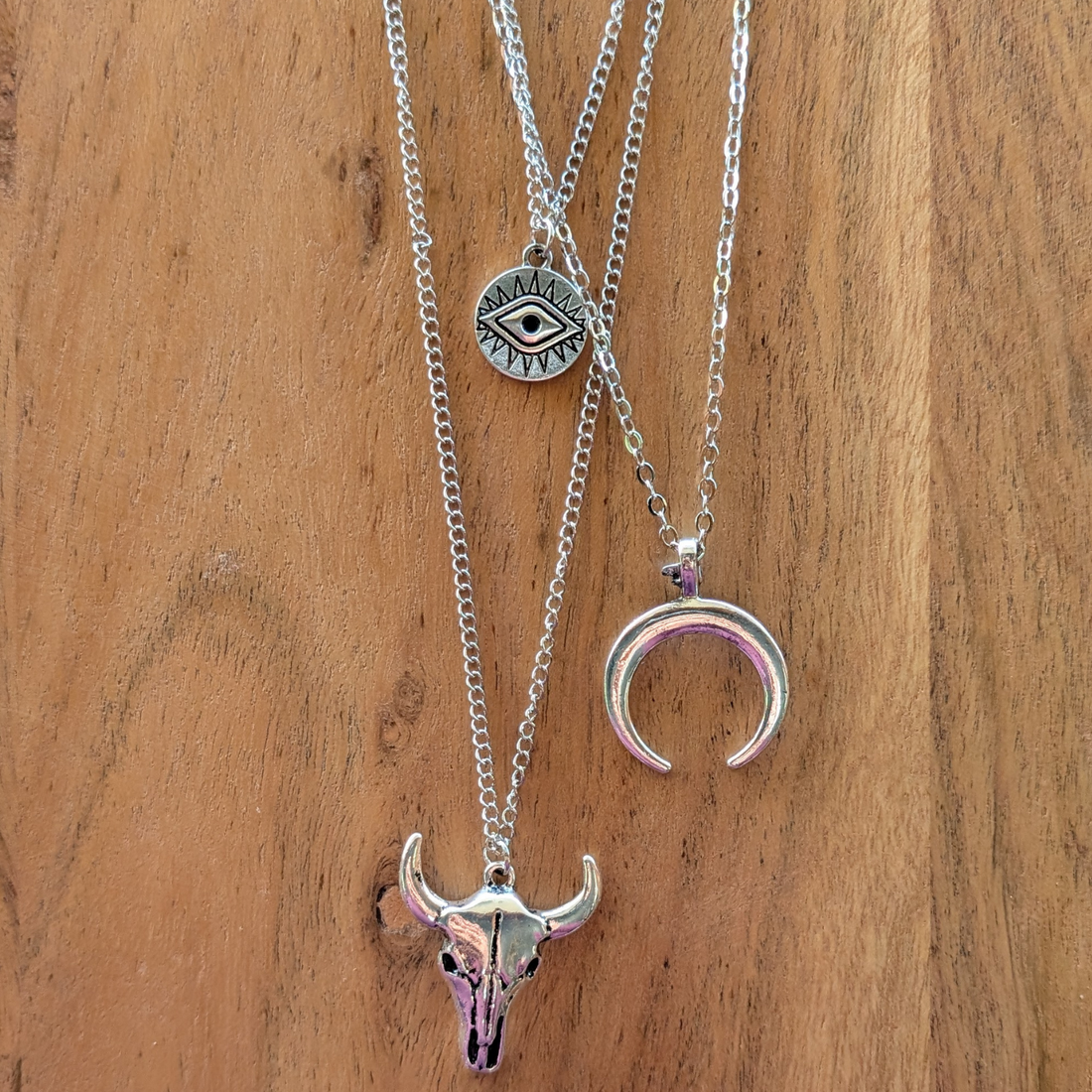 Cowgal Gifts Western Evil Eye 3 Piece Necklace