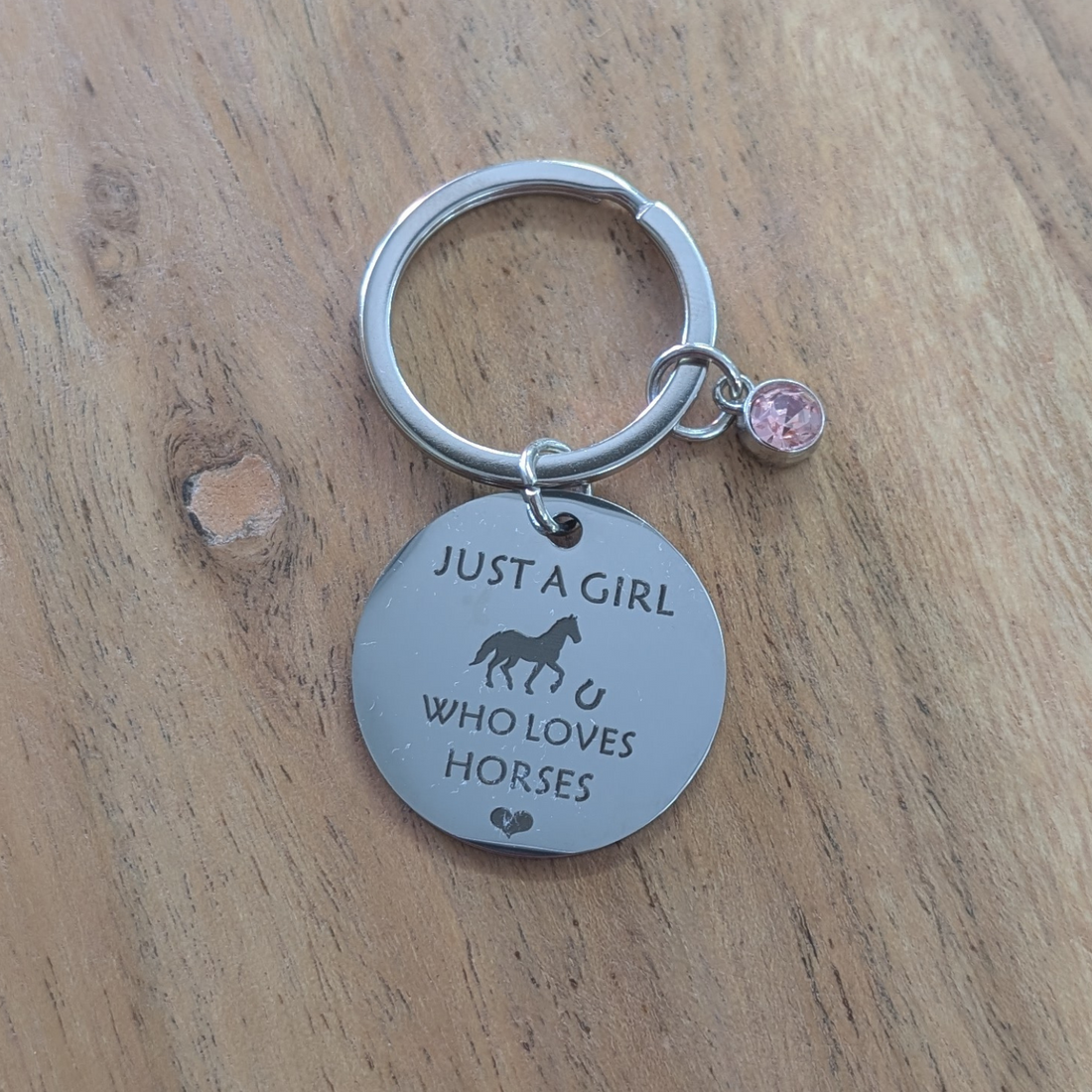 Cowgal Gifts &quot;Just A Girl Who Loves Horses&quot; Keychain