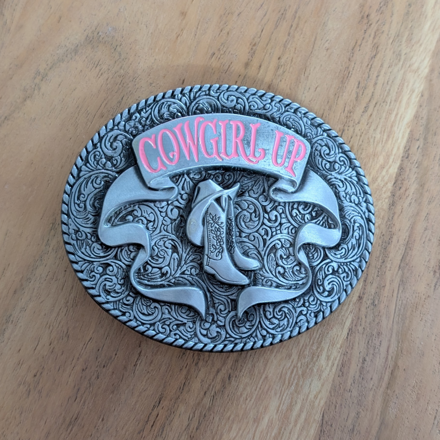 Cowgal Gifts Cowgirl Up Oval Boots Buckle