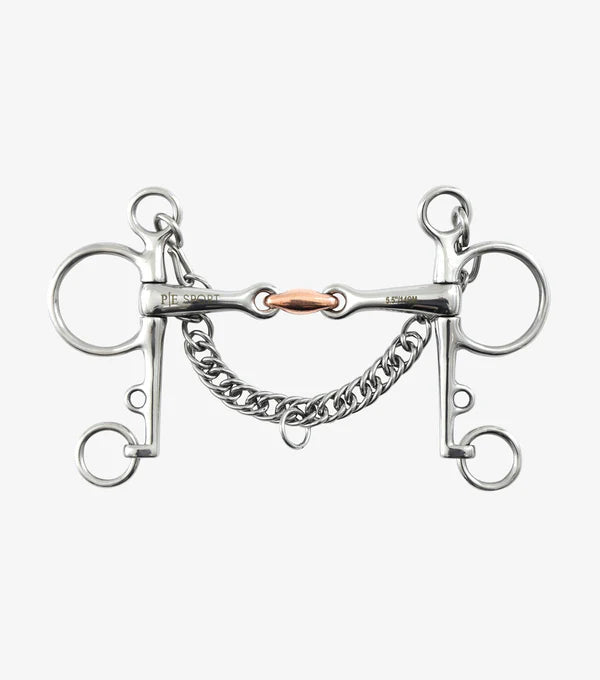 PEI Double Jointed Pelham Bit with Copper Lozenge