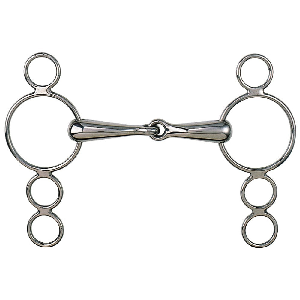 Equisteel Dutch Gag Snaffle with 4 Rings