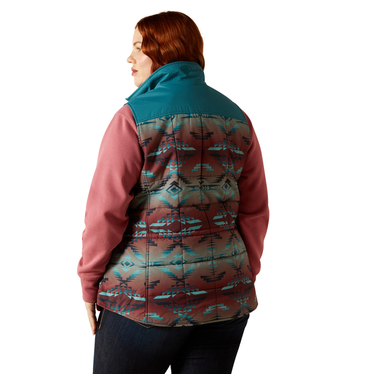 Ariat Womens Crius Insulated Vest - Dragonfly with Inez Blanket Print