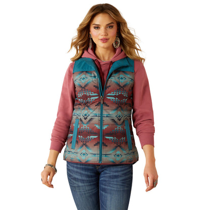 Ariat Womens Crius Insulated Vest - Dragonfly with Inez Blanket Print