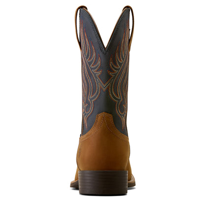 Ariat Mens SportRiggs h20 Wide Square Toe Boots - Tanbark / Blue Nights