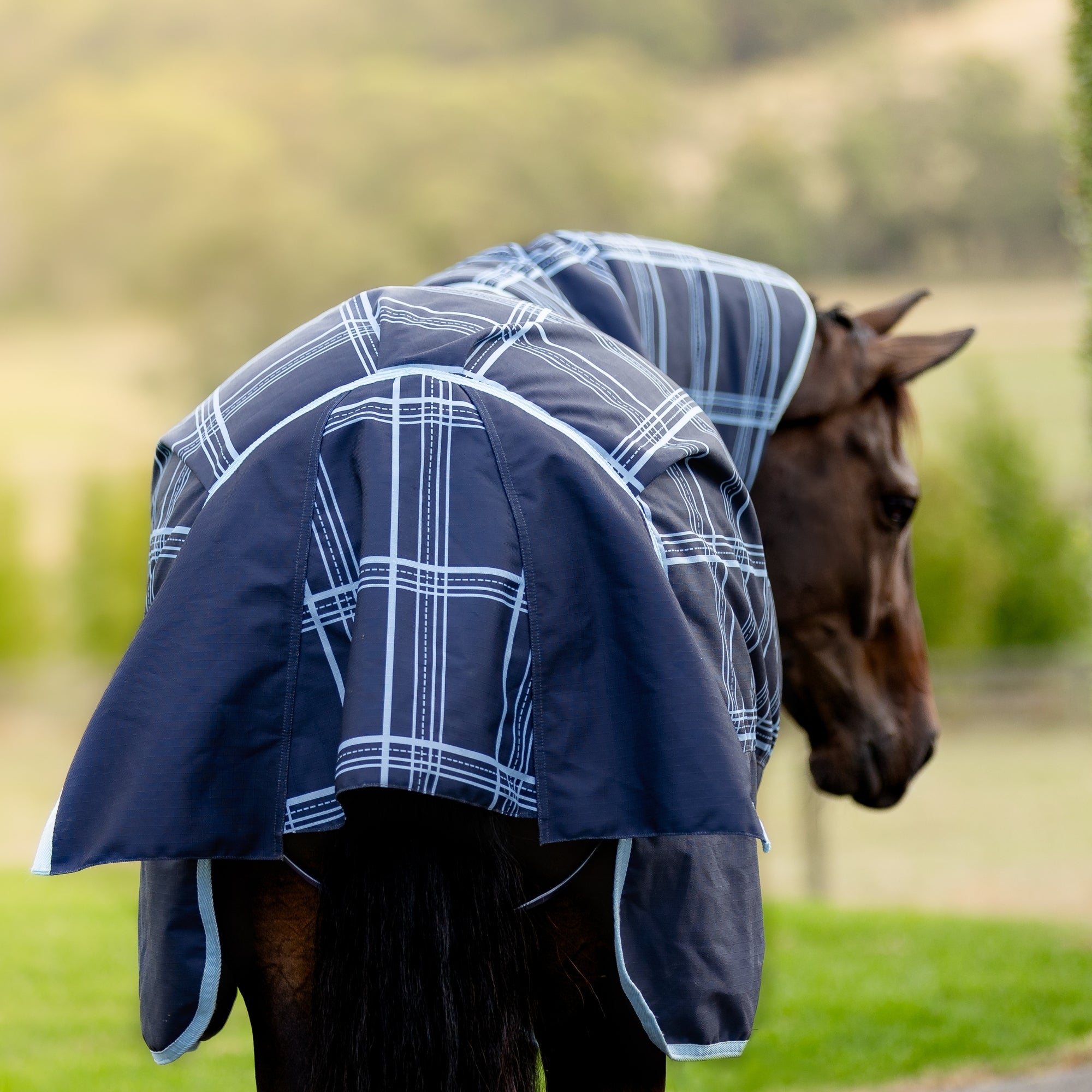 Equest Pro Frosted Check 1680 Denier Detacha Neck Winter Horse rug