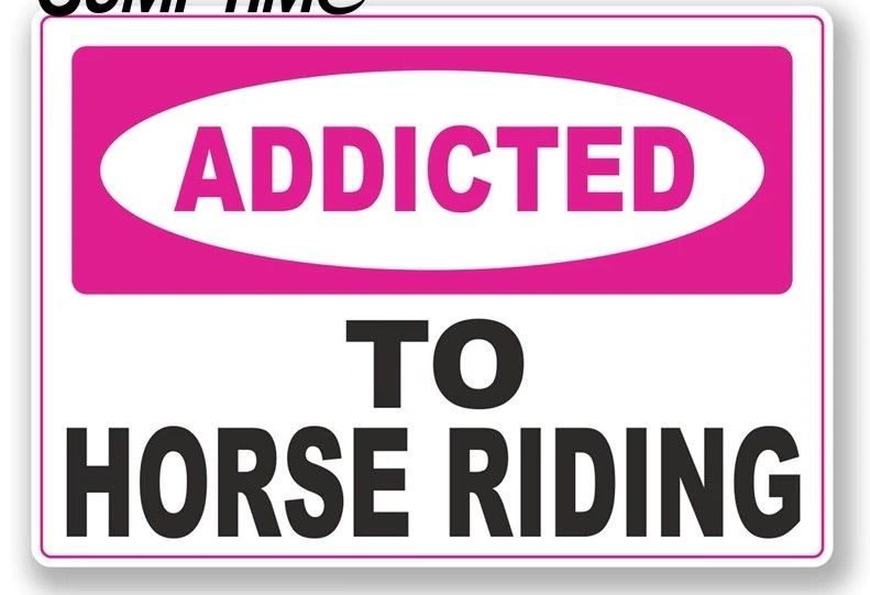 Addicted Ti Horse Riding Bumper Sticker