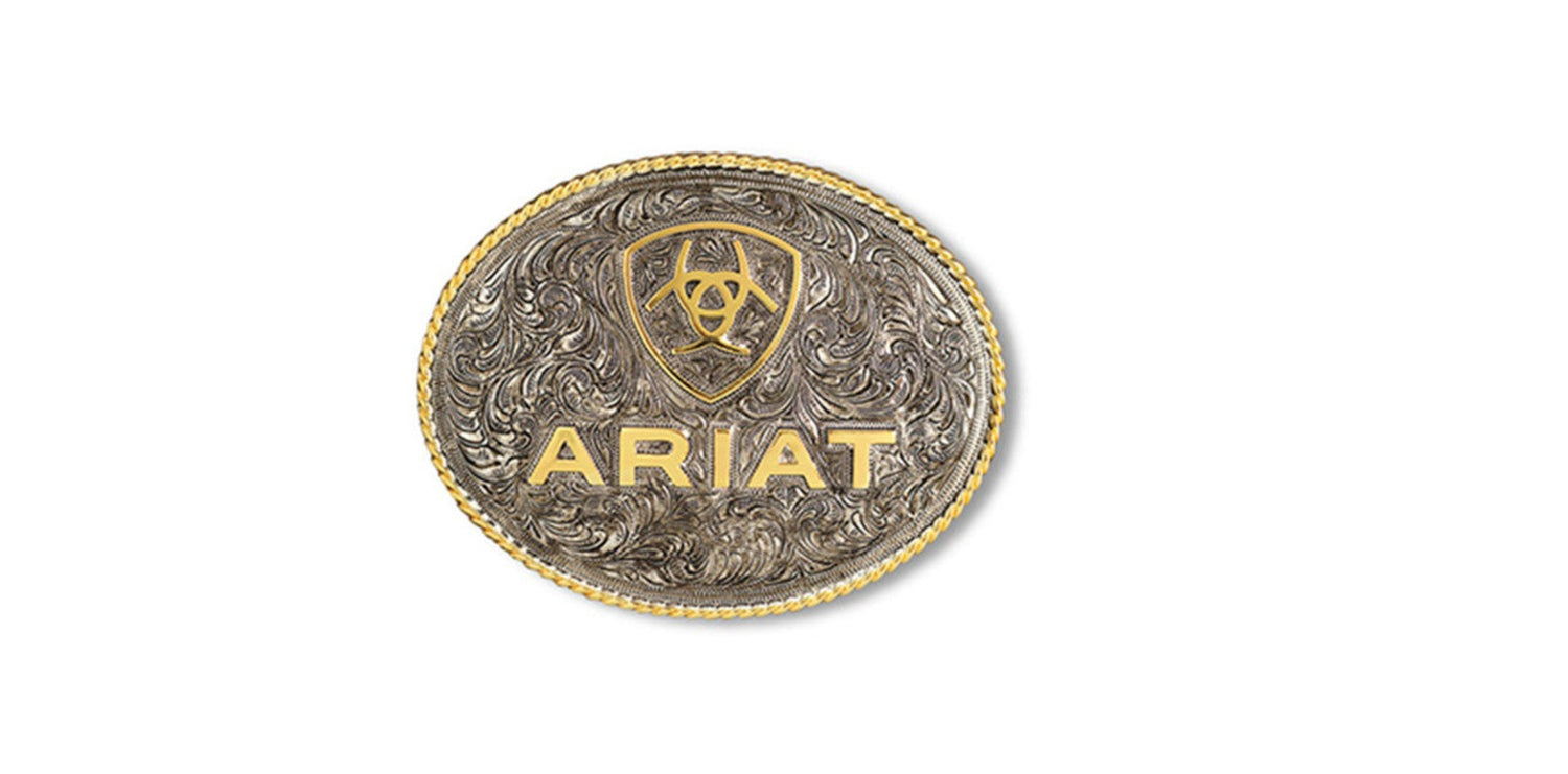 Ariat Rope Edged Oval Belt Buckle