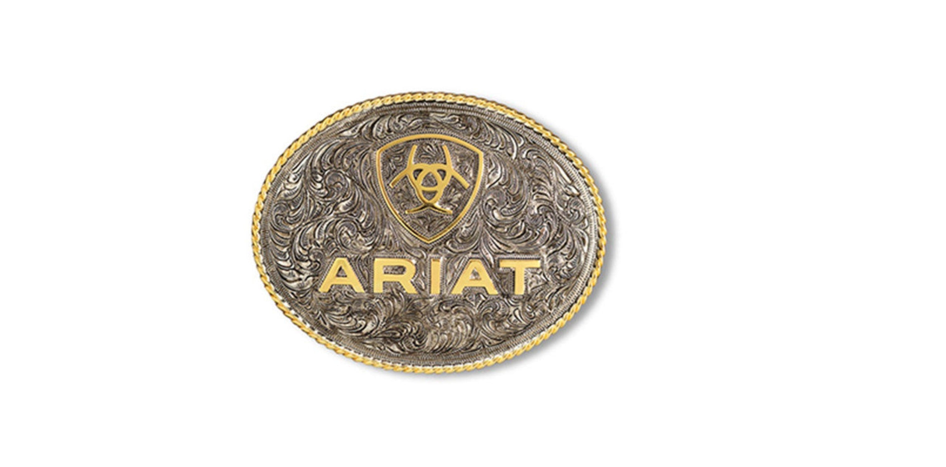 Ariat Rope Edged Oval Belt Buckle