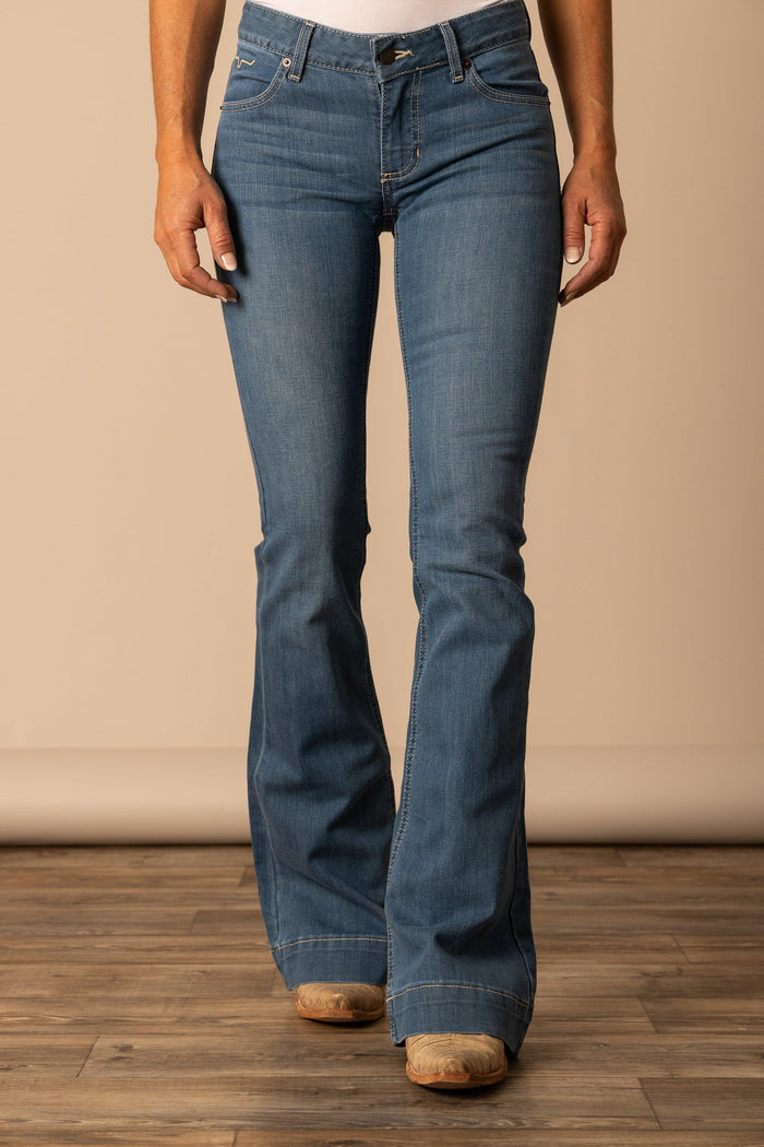 Kimes Ranch Lola Soho Fade Mid Rise Flare Jeans