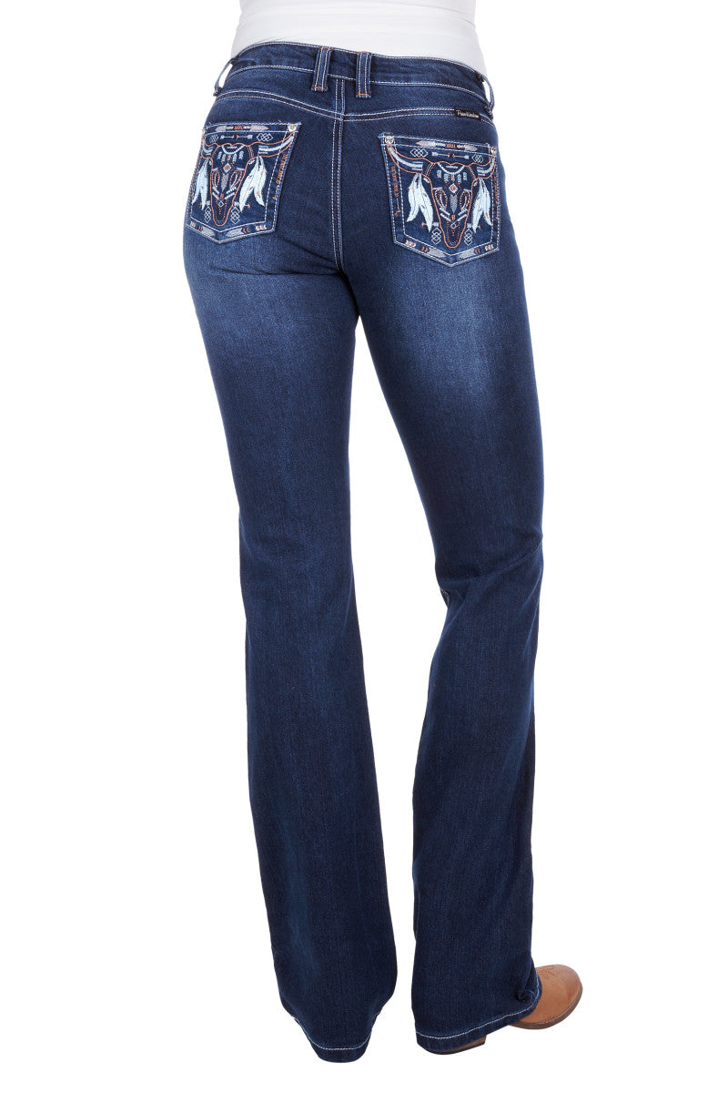 Pure Western Womens Bettina Relaxed Rider Jeans