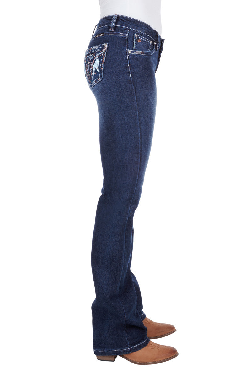 Pure Western Womens Bettina Relaxed Rider Jeans