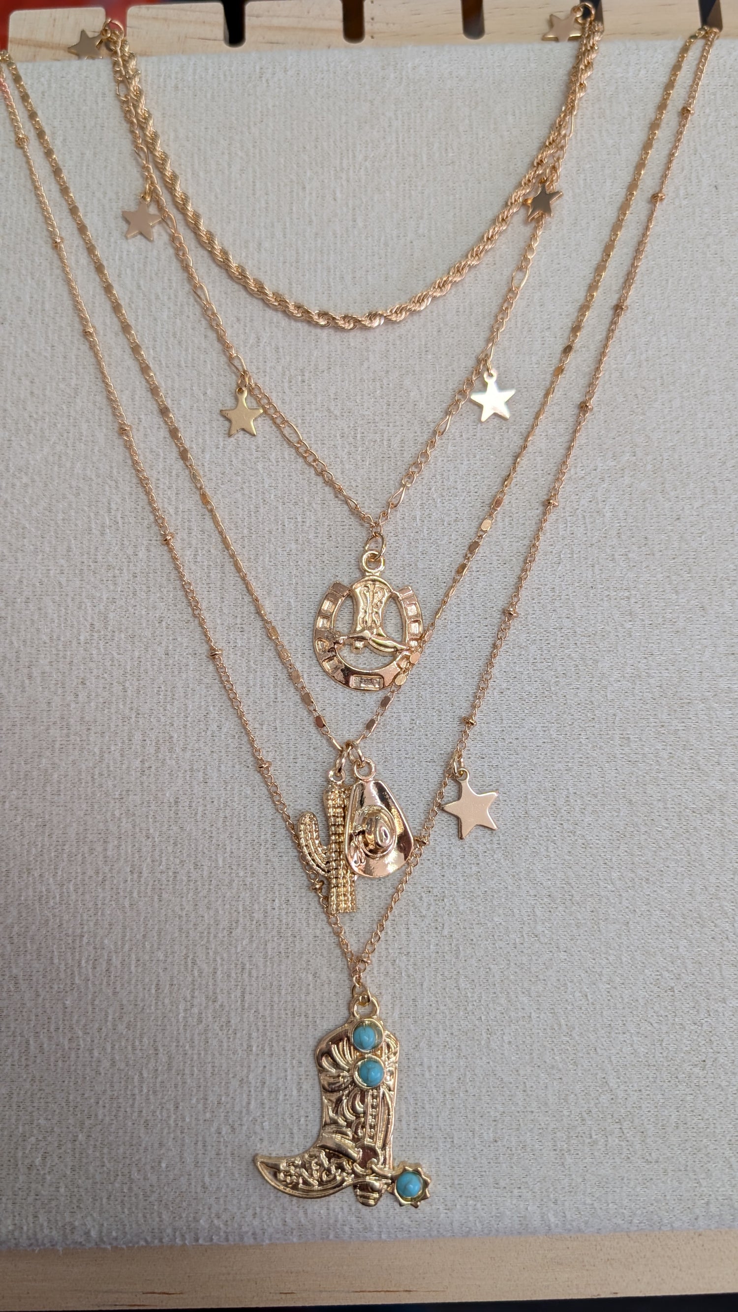 Cowgal Gifts 4 Piece Cowgirl Necklace