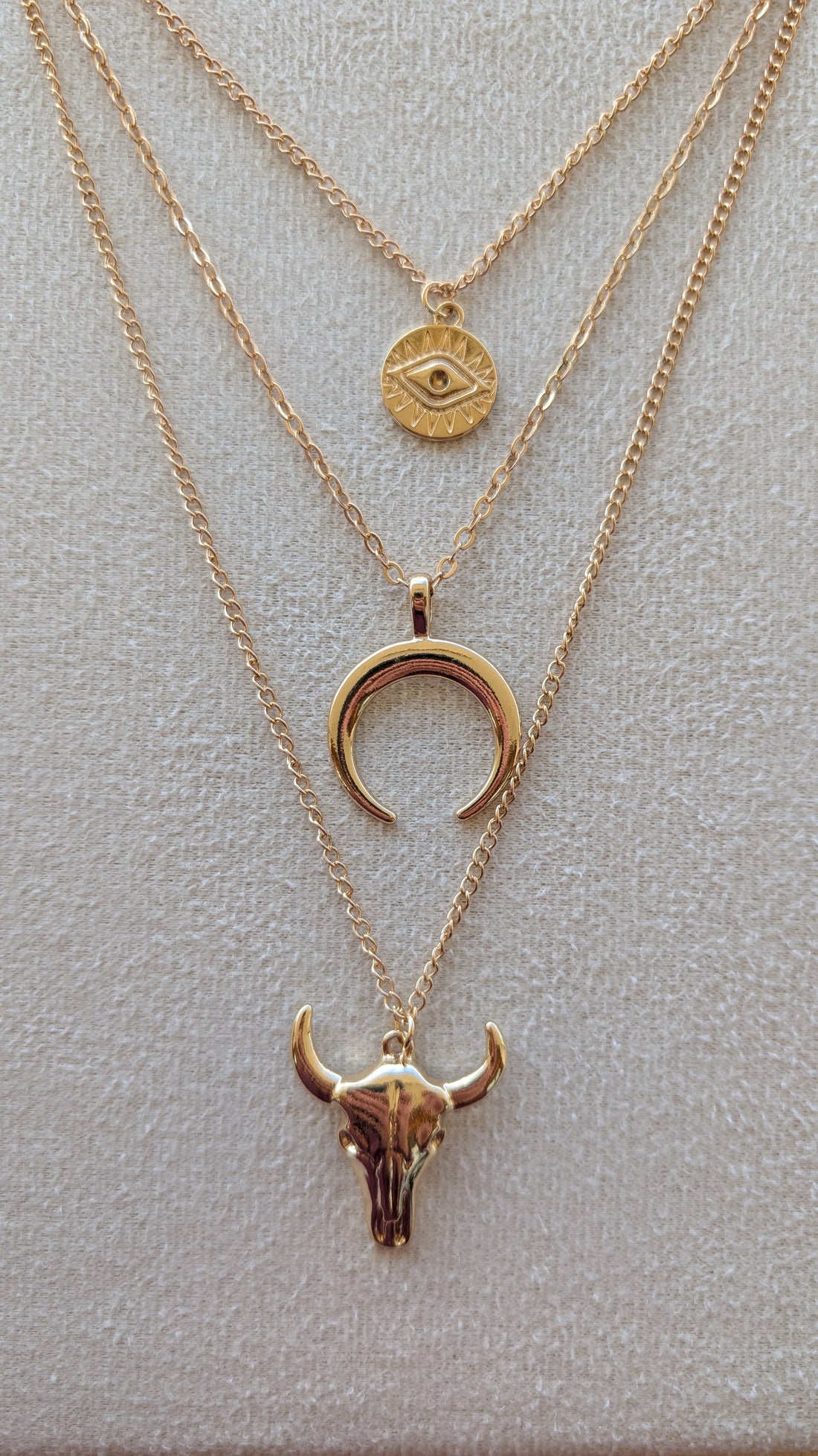 Cowgal Gifts Western Evil Eye 3 Piece Necklace