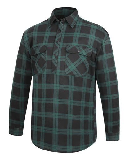 Pilbara Flannel Half Button Shirt