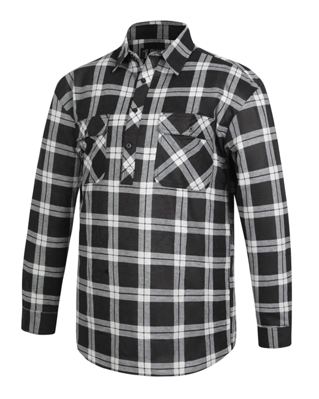 Pilbara Flannel Half Button Shirt