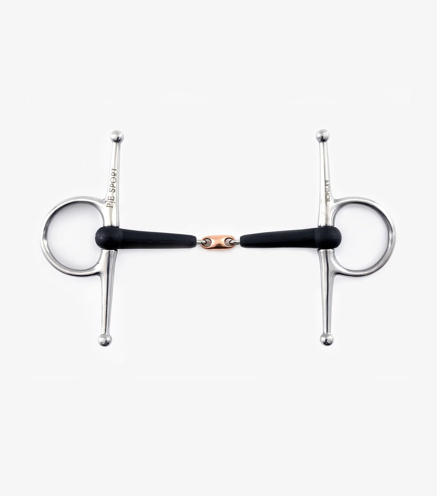 PEI Rubber Full Cheek Snaffle With Copper Lozenge