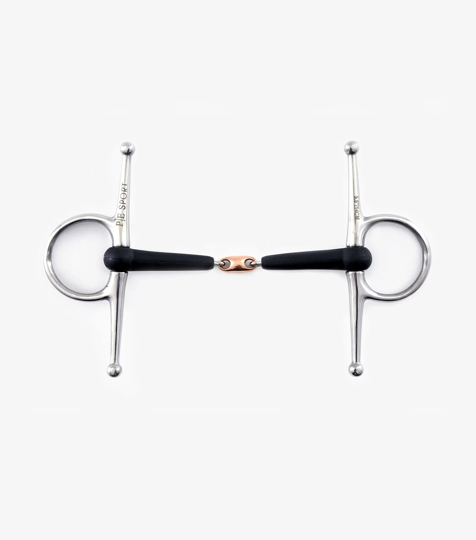 PEI Rubber Full Cheek Snaffle With Copper Lozenge