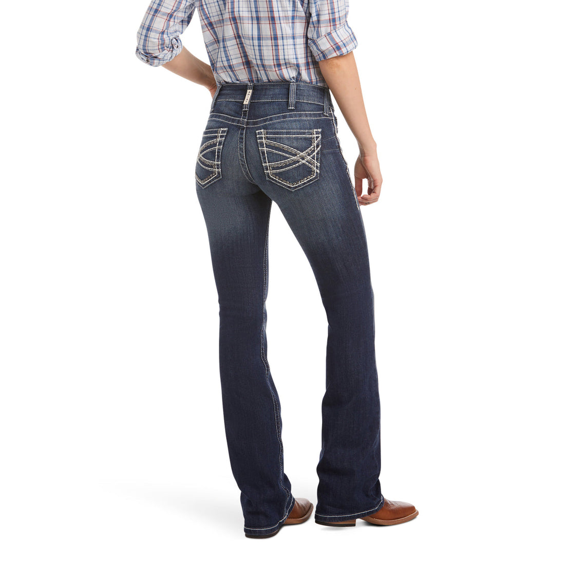 Ariat Womens R.E.A.L Mid Rise Entwined Boot Cut Jean