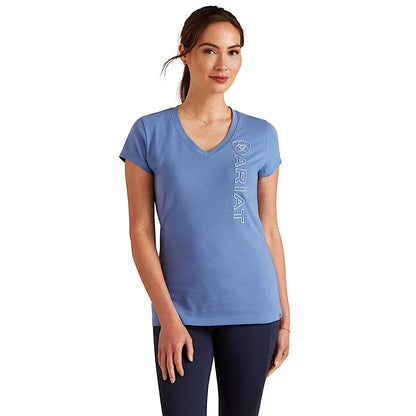 Ariat Womens Vertical Logo V-Neck T-Shirt