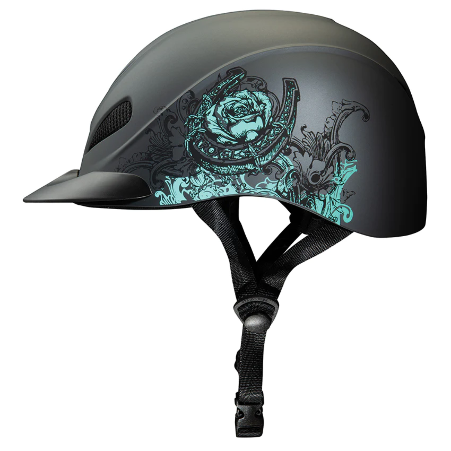 Troxel Rebel Turquiose Rose Helmet