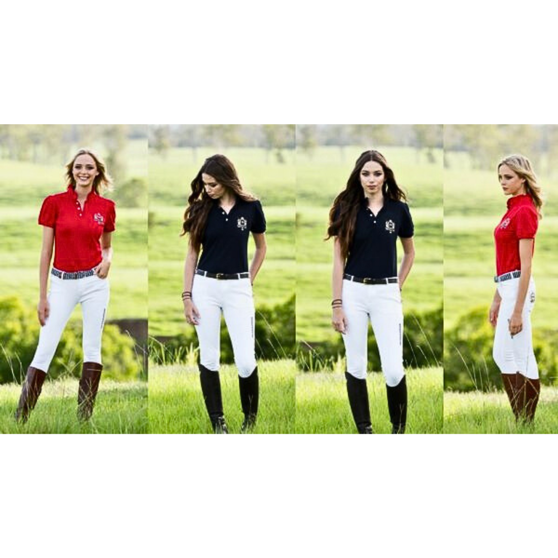 Hampton&amp;Harlow Ladies High-Waisted Polocrosse Jeans